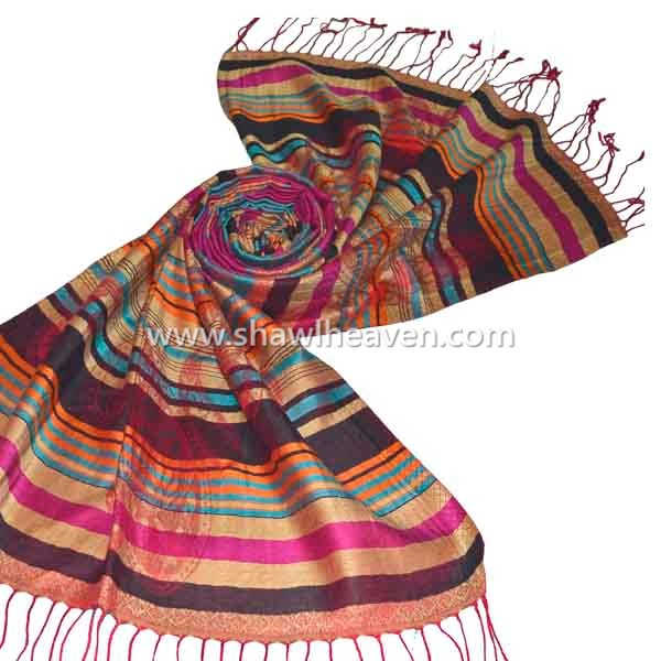 Designer modal jacquard scarves and shawls from India